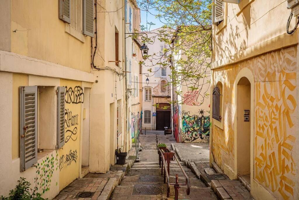 Appartement 5*, Climatise, Avec Terrasse Au Quartier Le Panier Marseille Exteriér fotografie